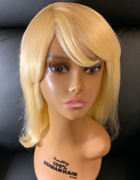 14 INCH #613 BLONDE WIG W/BANGS